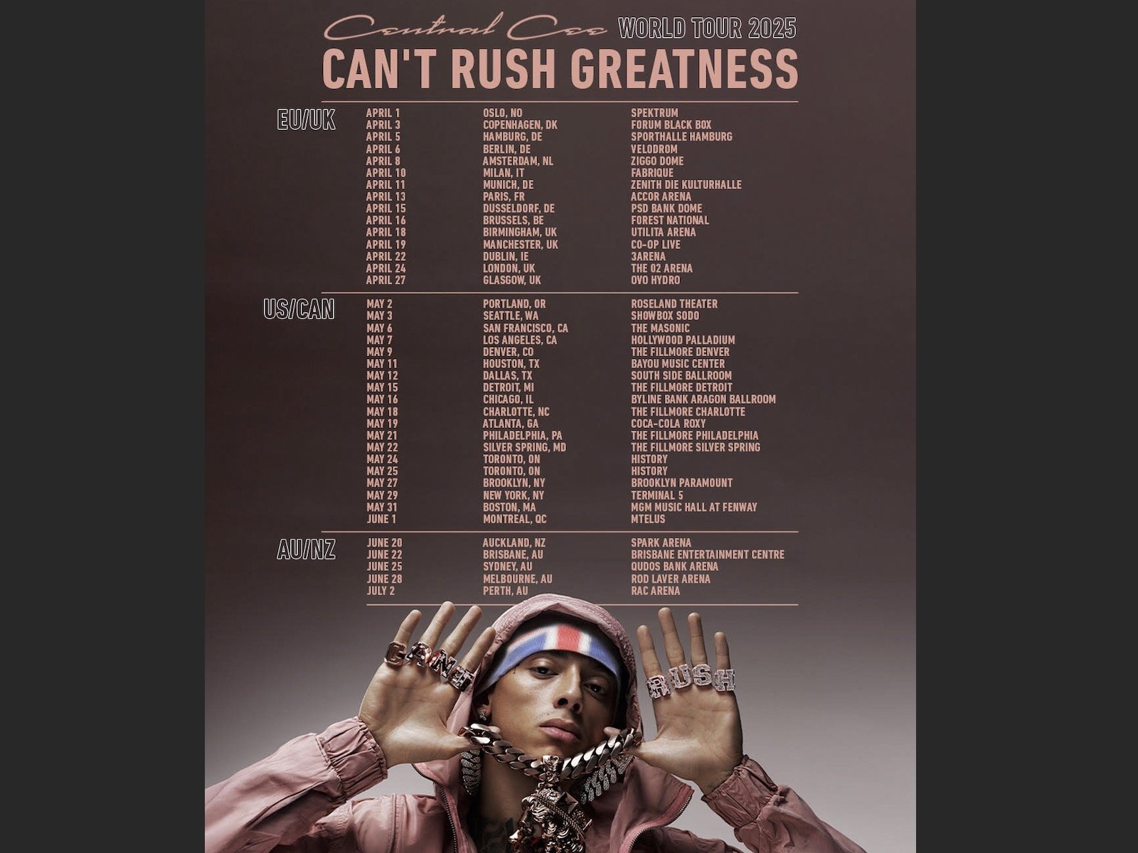 Central Cee: The rap superstar's hitting the road with his 'Can't